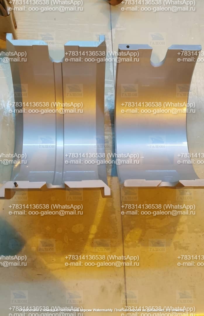 Вкладыш рамовый шатунный опорно-упорный гальваника баббит перезаливка производство по чертежам образцам 